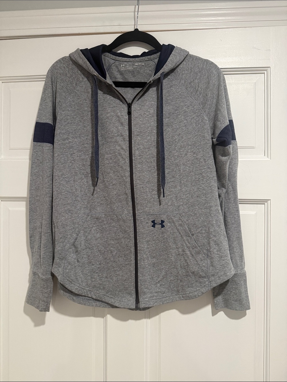 Under Armour Grey and Navy Full-Zip Hooded Jacket